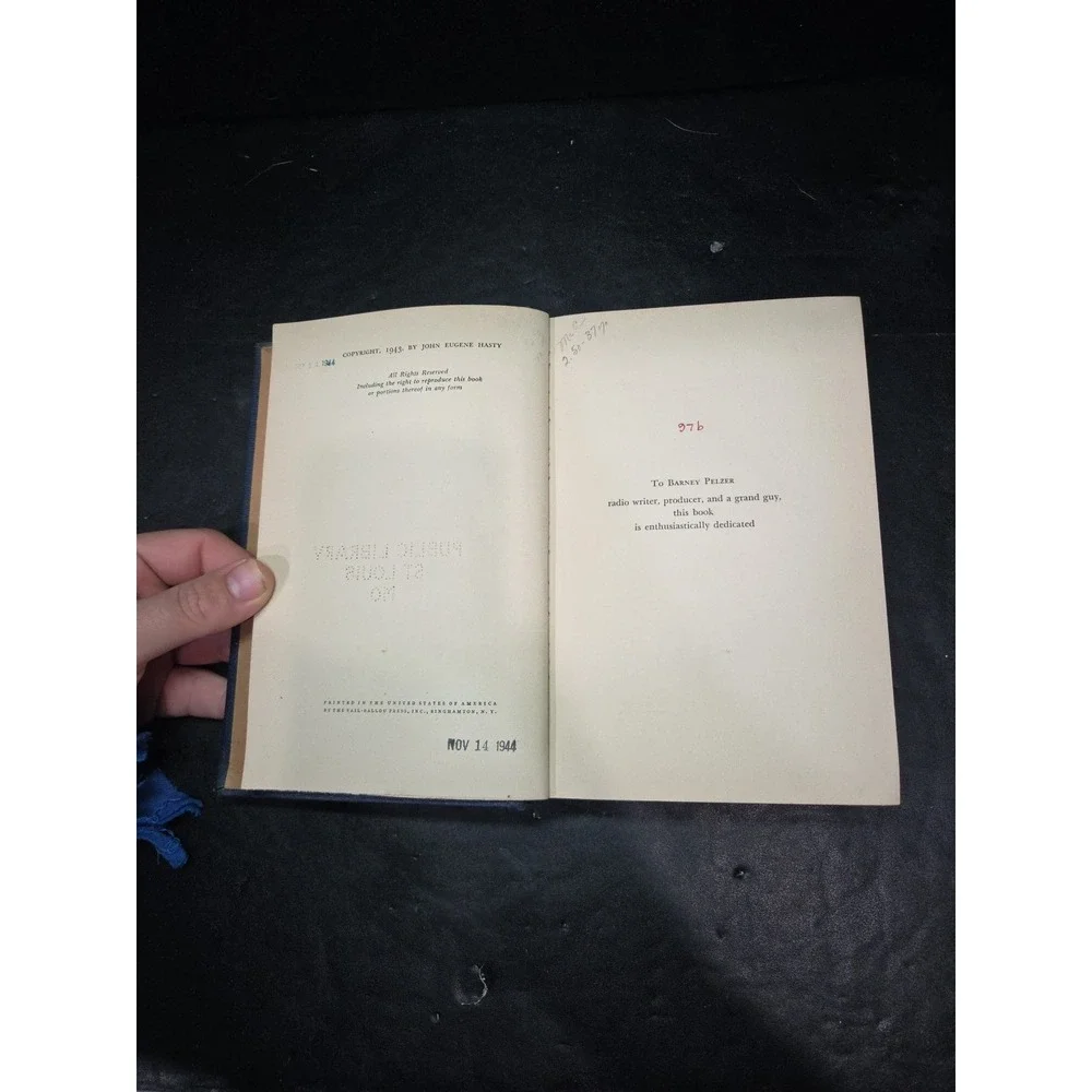 Done with Mirrors by Jack Hasty‎ , Ex-Library Hardcover, 1943 Classic Literature